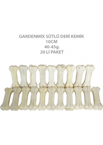 Sütlü Deri Kemik 10cm 40-45G.20 Li Paket