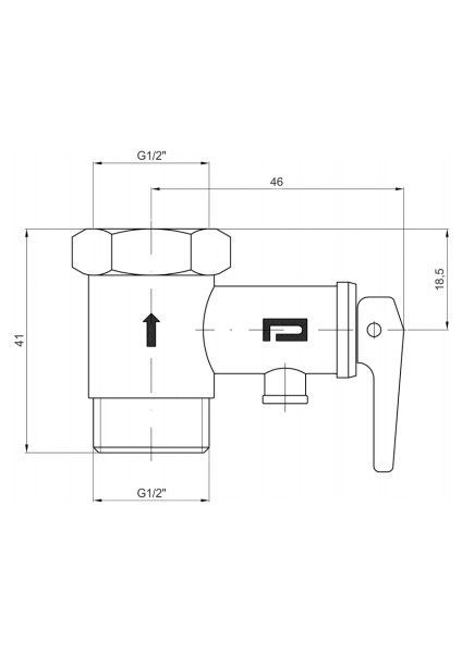 1/2'' Termosifon Emniyet Ventili DN15 7 Bar Mandallı