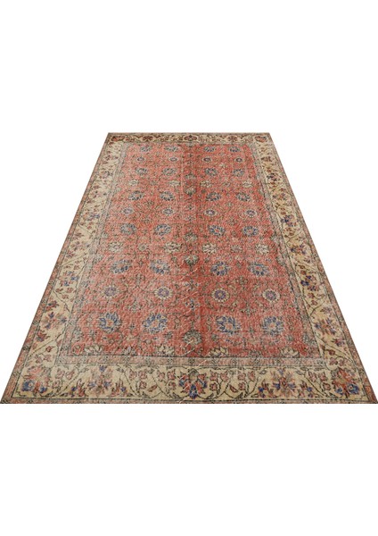 Klasik Modern Vintage Eskitme El Dokuma Halı 148 x 256 cm 9130