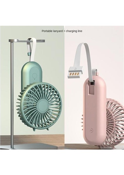 4000 Mah Plastik El Fan, Taşınabilir ve Şarj Edilebilir, Öğrenci Yurtta Küçük Fan Için Uygun (Yurt Dışından)