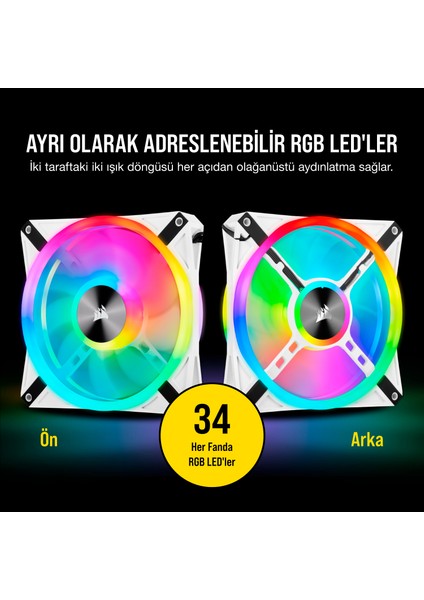 QL140 RGB Led 140mm Fan 2’li Paket + Lightning Node Core (CO-9050106-WW)