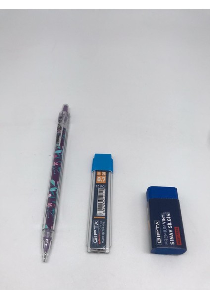 Color-X2 0.7 Versatil Kalem + Gıpta 0.7 2b 60MM Uc + Gıpta Premium Mavi Sınav Silgisi