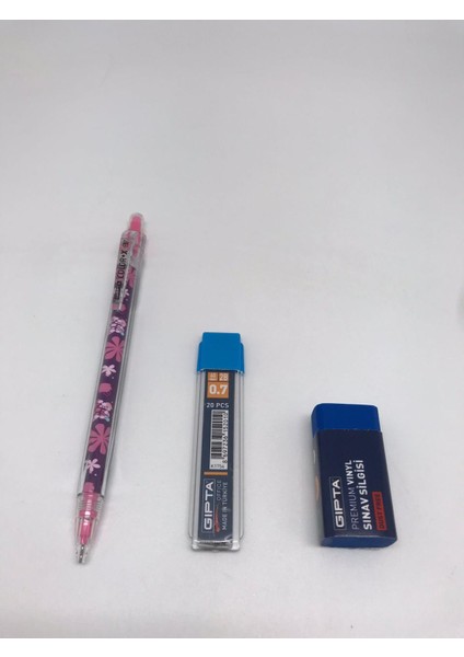Color-X2 0.7 Versatil Kalem + Gıpta 0.7 2b 60MM Uc + Gıpta Premium Mavi Sınav Silgisi