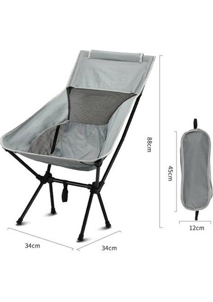 Açık Moon Sandalye Kamp Barbekü, Taşınabilir Katlanır Backrest Yüksek (Yurt Dışından)