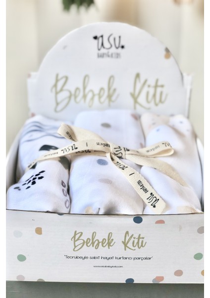 Pastel Mix&match 3'lü Organik Bambu Pamuk Müslin Memphis-Dot-Sleepy