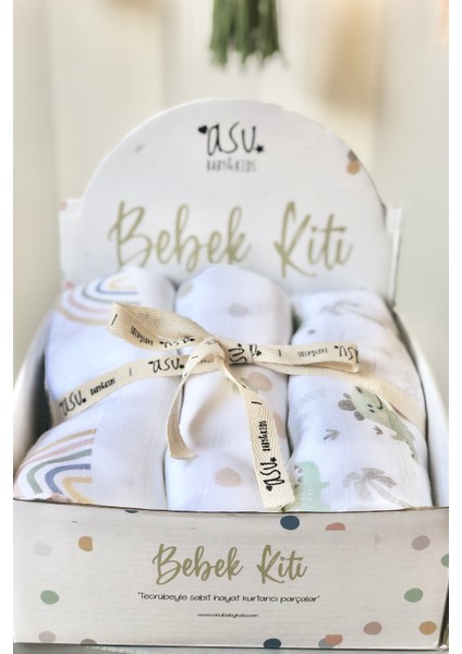 Pastel Mix&match 3'lü Organik Bambu Pamuk Müslin Dino-Dot-Rainbow fiyatları