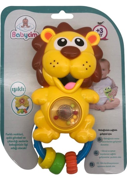 Babycim Pilli Işıklı Müzikli Ses Efektli Aslan Çıngırak fiyatları