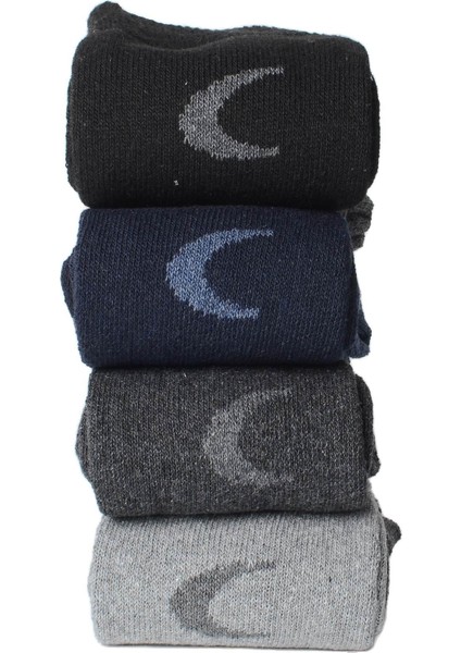 4'lü Erkek Lambswool Trekking Çorap Karışık Renk