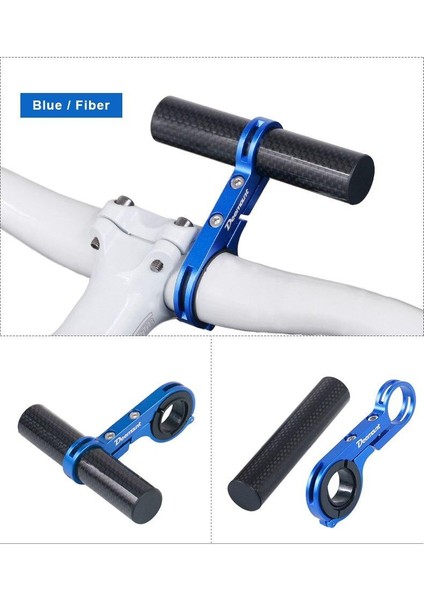 M365 Elektrikli Scooter Için Gidon Montaj Ek Bar 10CM Karbon Boru Mavi