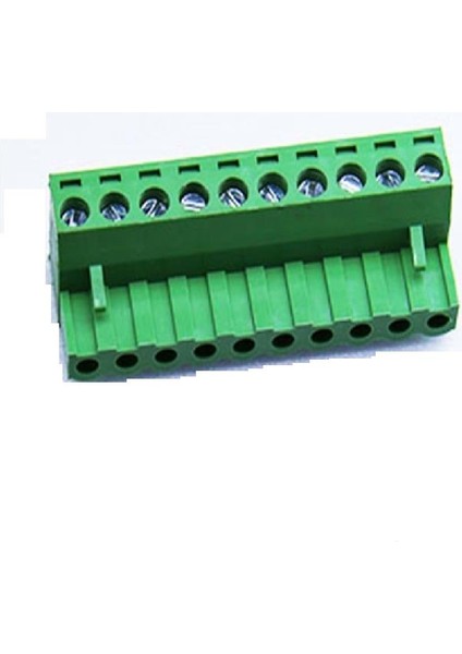 10 Pin 5.08MM Dişi Geçmeli Klemens Yeşil