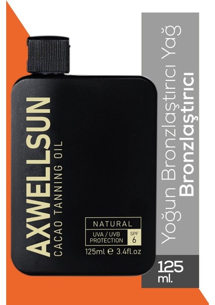 Premium Axwellsun Cacao Tanning Oil Spf6- Bronzlaştırıcı 125 ml