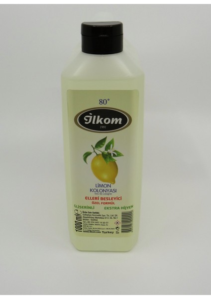 Ilkom 80° 1000 ml Limon Kolonyası 2'li Set