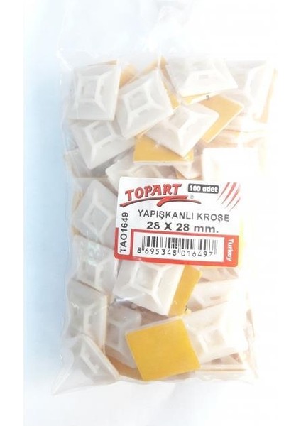 Topart 01649 28X28 Yapışkan Kroşe (100 Adet)