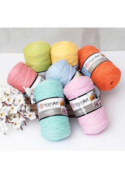 YarnArt ribbon ip, spring  754  Sarı