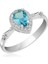 Gümüş Turkuaz Damla Taşlı Bayan Yüzük 1