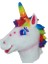 Cadılar Bayramı At Başkanı Maske Lateks Hayvan Kapak Gökkuşağı Unicorn Kostüm 2
