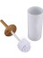 Bambu Kat Ayakta Tuvalet Fırçası Taban Banyo Tuvalet Fırçası Tutucu Wc Aksesuarları ile Set | Tuvalet Fırçaları 2