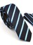 Mavi Verev Çizgili Lacivert Dokuma Kumaş Mendilli Slim Fit Kravat / SDK-220702 1