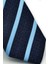 Mavi Verev Çizgili Lacivert Dokuma Kumaş Mendilli Slim Fit Kravat / SDK-220702 3