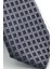 Siyah Pöti Kareli Füme Dokuma Kumaş Mendilli Slim Fit Kravat / SDK-220703 3