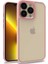 Apple iPhone 13 Pro Kılıf Arkası Şeffaf Kenar Korumalı Silikon Dora- Rose Gold 1