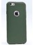 Apple iPhone 6 Plus Kılıf Silikon Yumuşak Dokulu Premium- Koyu Yeşil 1