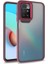 Xiaomi Redmi 10 Kılıf Arkası Şeffaf Kenar Korumalı Silikon Dora- Kırmızı 1