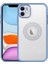 Apple iPhone 12 Kılıf Parlak Renk Kenar Kamera Korumalı Logo Gösteren Esta Kapak Mavi 1