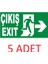 5 Adet Fosforlu Acil Çıkış Exit Levhası Fotolümenli Sağ Yön 2