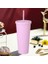 Saman Kupası Kapaklı 2 Katmanlı Kahve Kupa Açık Fincan Su Kupası Büyük Kapasiteli Mat Bitirmek Protable Yaratıcı Plastik Tumbler Tumblers (Yurt Dışından) 2