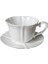 Fransız Vintage Yaratıcı Rölyef Seramik Kahve Fincanı Set Beyaz Porselen Öğleden Sonra Çay Bardağı Seti Sevimli Kaffeetasse Home Gereçleri BD50 Kupa ve Tabaklar (Yurt Dışından) 1