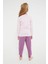 Lisanslı Classic Pembe Kız Çocuk Uzun Kol Pijama Takım 4