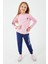 Lisanslı Klasik Şeker Pembe Kız Çocuk Uzun Kol Pijama Takım 1