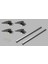 Air-1 Silver Cross Bar Kit, Bmw X7 G07 Tavan Taşıyıcı Port Bagaj, Bisiklet ve Kayak Taşıyıcı Ara Atkı Seti, Gri 2
