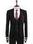 Siyah Slim Fit Yelekli Erkek Takım Elbise 1