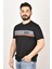 L211918001 Erkek Siyah Bisiklet Yaka T-Shirt 2