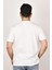 L68TYSMK Erkek Beyaz Bisiklet Yaka T-Shirt 3