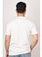 L65QAI12 Erkek Beyaz Bisiklet Yaka T-Shirt 3