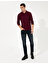 Pierre Cardin Erkek Bordo Slim Fit Polo Yaka Basic Sweatshirt 50261102-VR014