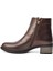 8091 Kahve Hakiki Deri Fermuarlı Kadın Bot 3