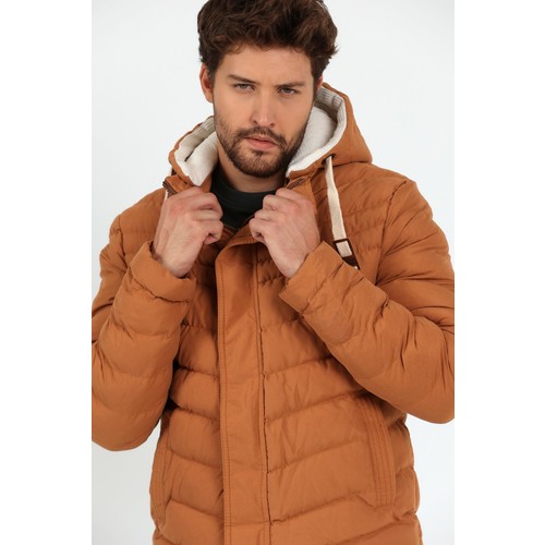 Rodi Slim Fit Kapüşonlu Dik Yaka Şişme Mont Erkek DS23KE258001