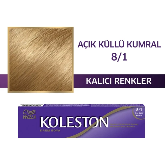 Wella Koleston Single Tüp Boya 8/1 Açık Küllü Kumral