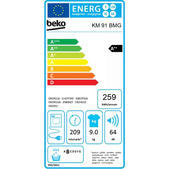 Beko Km 91 Bmg A 9 Kg Çamaşır Kurutma Makinesi KM91BMG Fiyatı