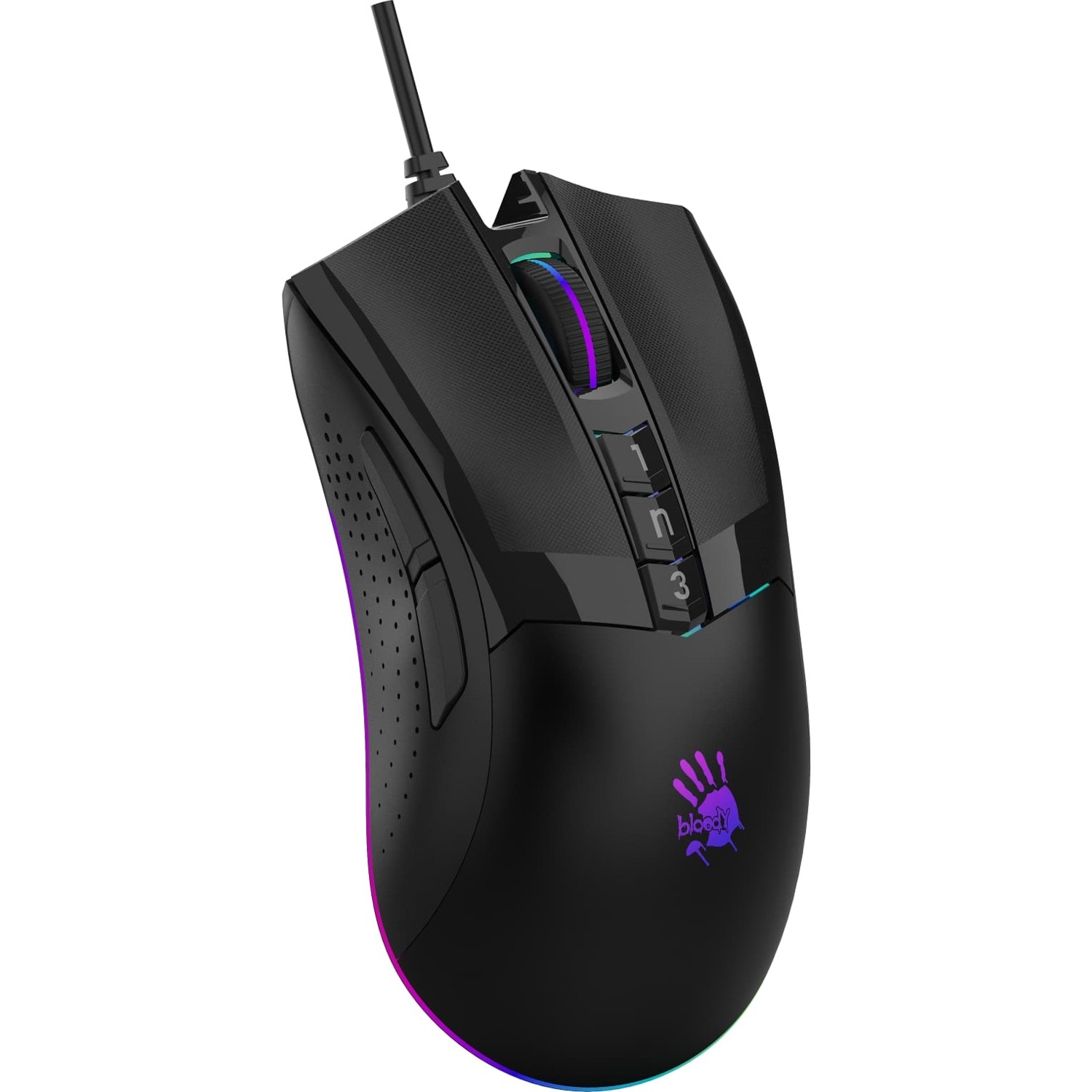 Bloody L65 Max Mouse Gaming RGB – Sensore 12.000 CPI, Ultra Core 3&4, 7 Pulsanti Programmabili, Cavo Intrecciato - 6
