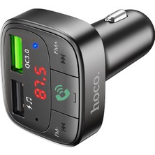 Hoco E59 Dijital Göstergeli Kablosuz Araç Içi Fm Transmitter + USB Hızlı Şarj Aleti ALL-35366