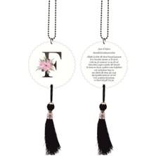 Lizpo Decor F Harfli ve Ayetel Kürsili Dikiz Ayna Süsü Model 1