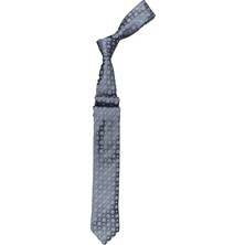 Cengiz İnler Kare Motifli Mikrofiber Erkek Kravat Aksesuar