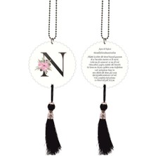 Lizpo Decor N Harfli ve Ayetel Kürsili Dikiz Ayna Süsü Model 1