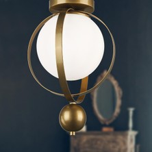 Begüsa Jüpiter Tavan Montaj Tekli Avize Beyaz Beyaz Cam