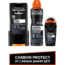 L'Oréal Paris Men Expert Carbon Protect Bakım Seti Deodorant + Roll-On + Duş Jeli